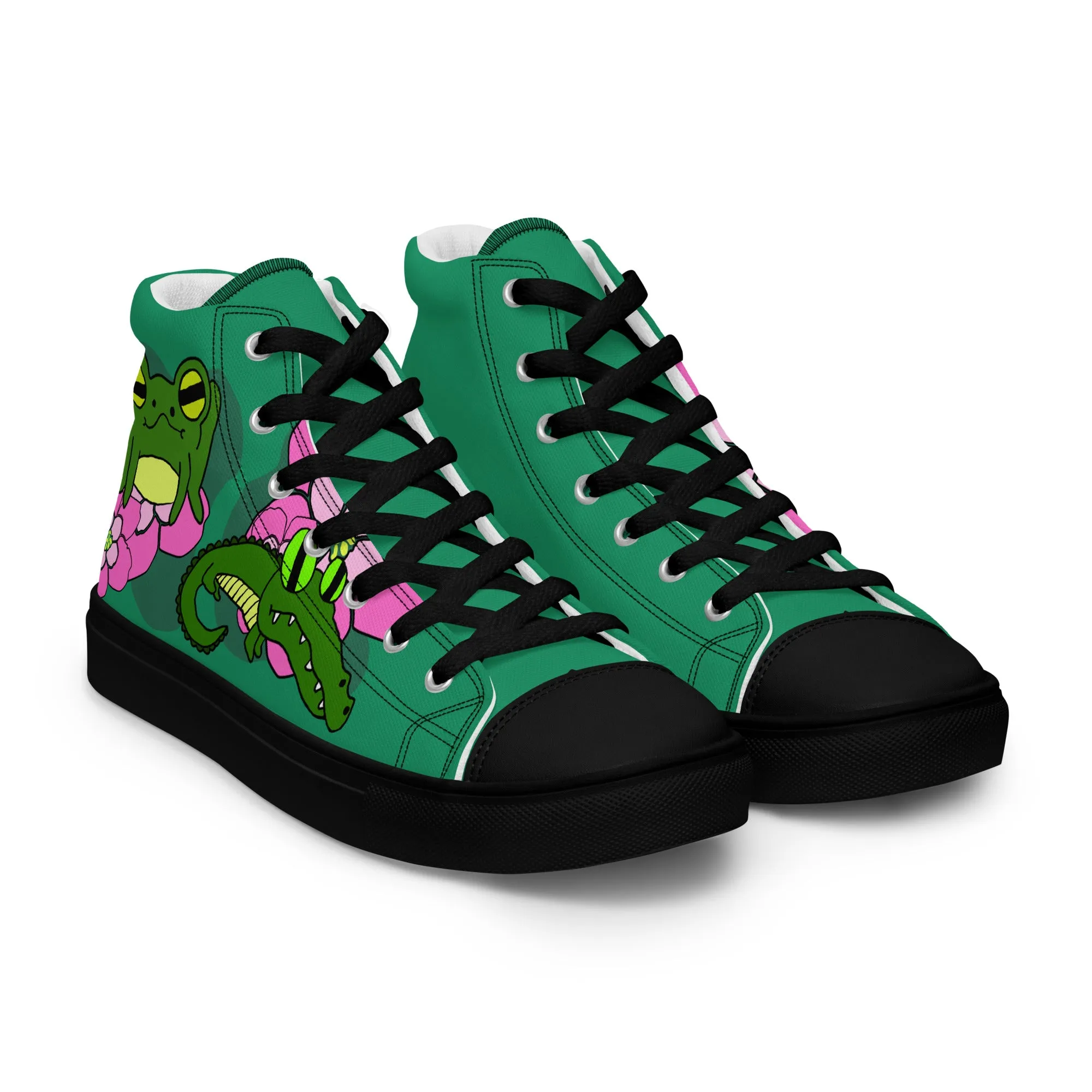 Swamp Stepbrothers Women’s high top canvas shoes