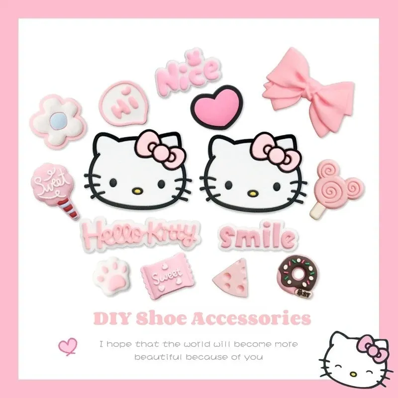 Sweet Pink Hello Kitty Shoe Charm Set |15 Cute Pieces for Your Shoes!