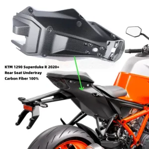 Tail Rear Seat Undertray Trim Cowling in 100% Carbon Fiber For KTM 1290 Superduke R SDR 2020 2023 Full Carbon Fiber 100%