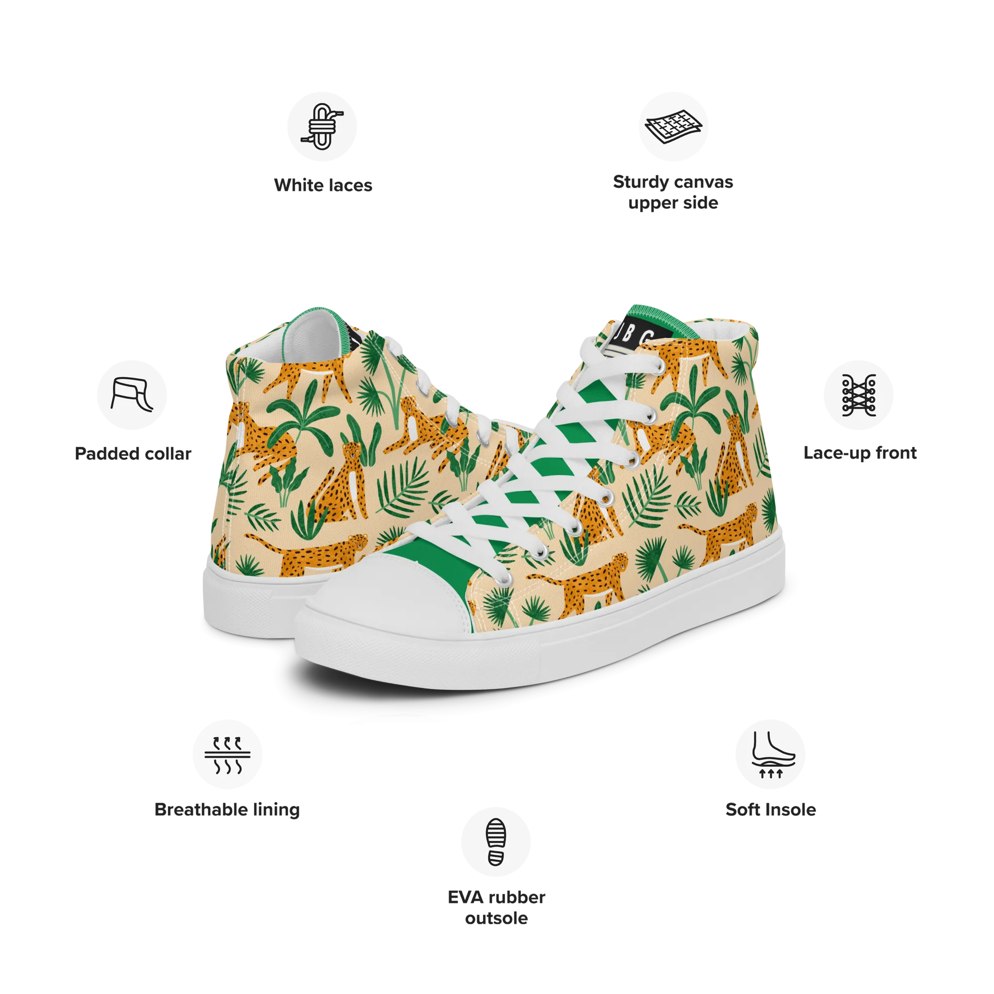 Tarangire - Women’s high top canvas shoes