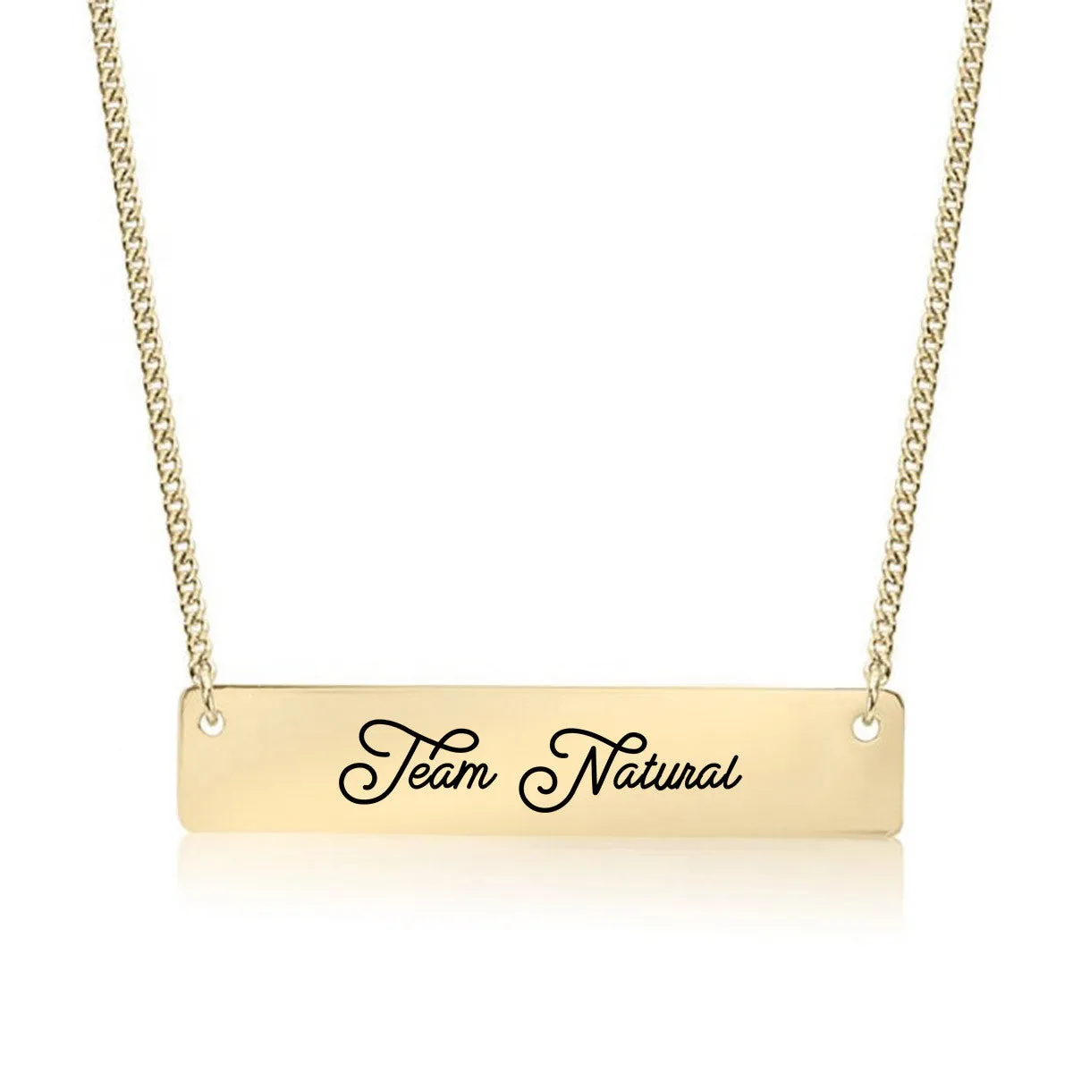 Team Natural Gold / Silver Bar Necklace