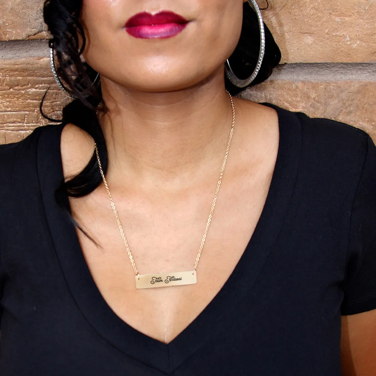 Team Natural Gold / Silver Bar Necklace