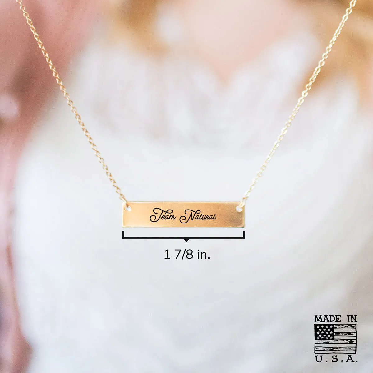Team Natural Gold / Silver Bar Necklace