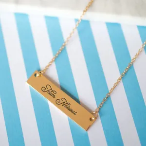 Team Natural Gold / Silver Bar Necklace