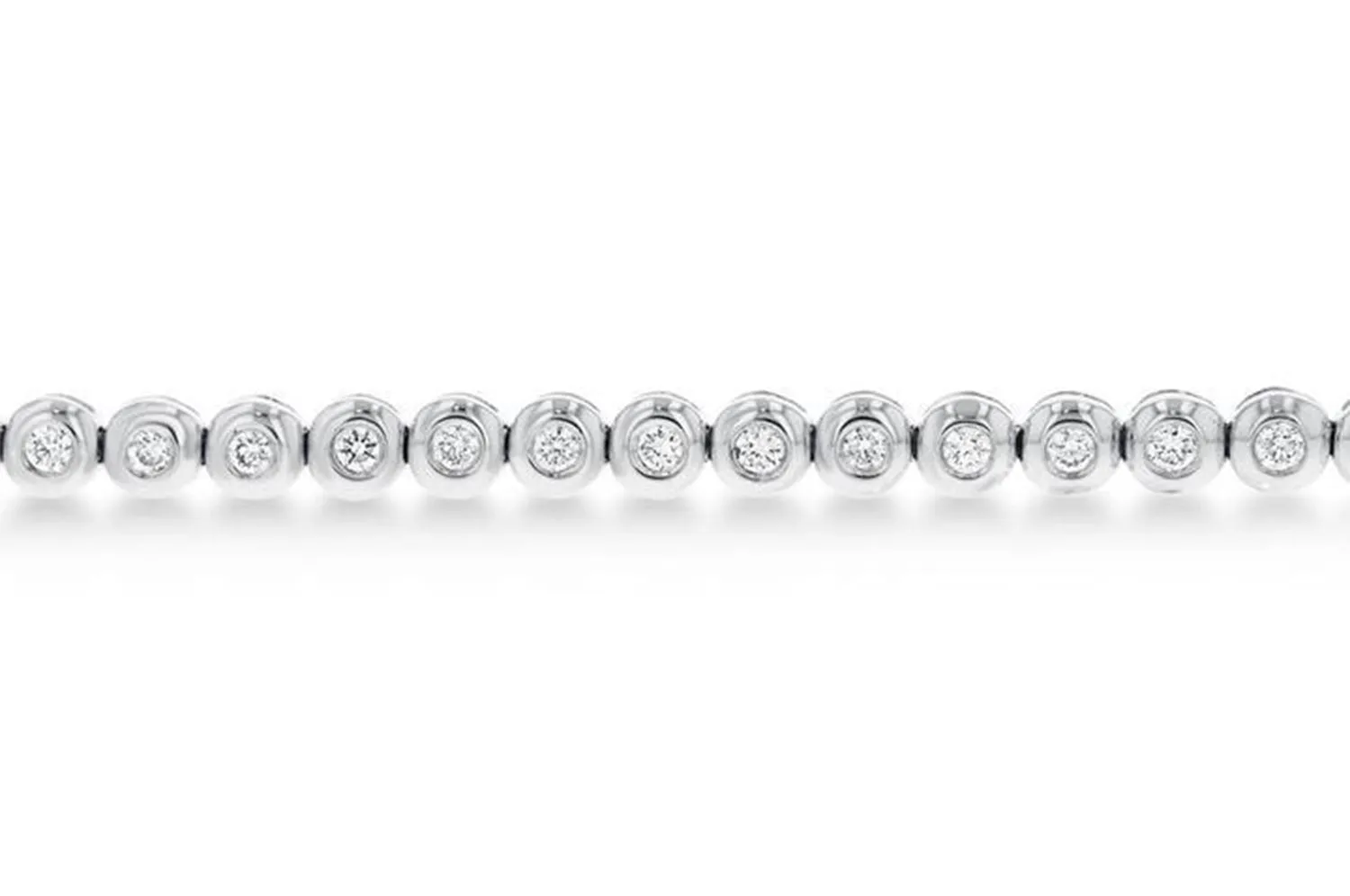 Tennis Bracelet Diamond,18K White Gold, 1.04 Carats