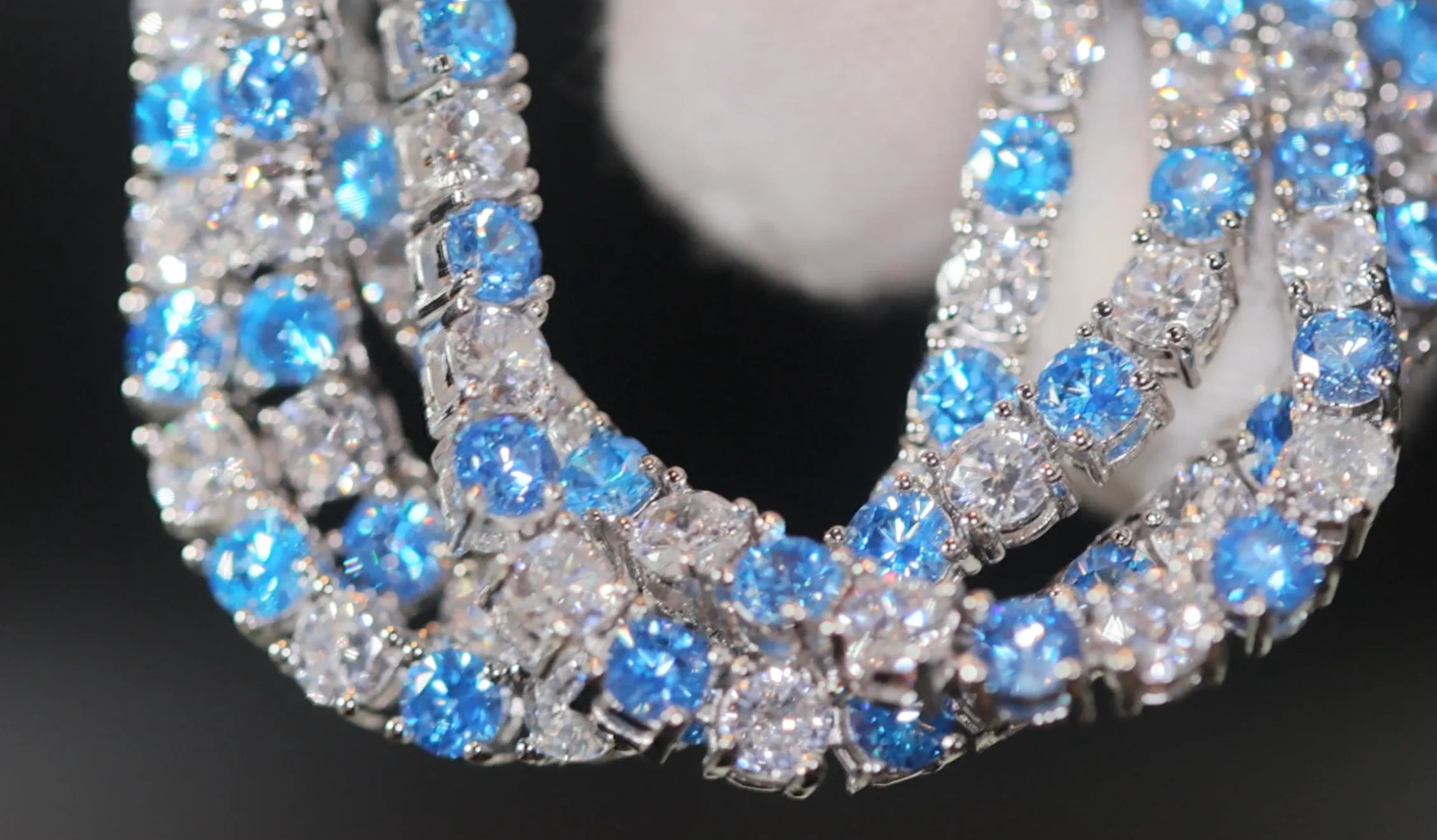 Tennis Chain | Blue Diamond Tennis Chain | Tennis Necklace | Mens Tennis Chain | Womens Tennis Chain | Diamond Tennis Chain | Iced Out Chain