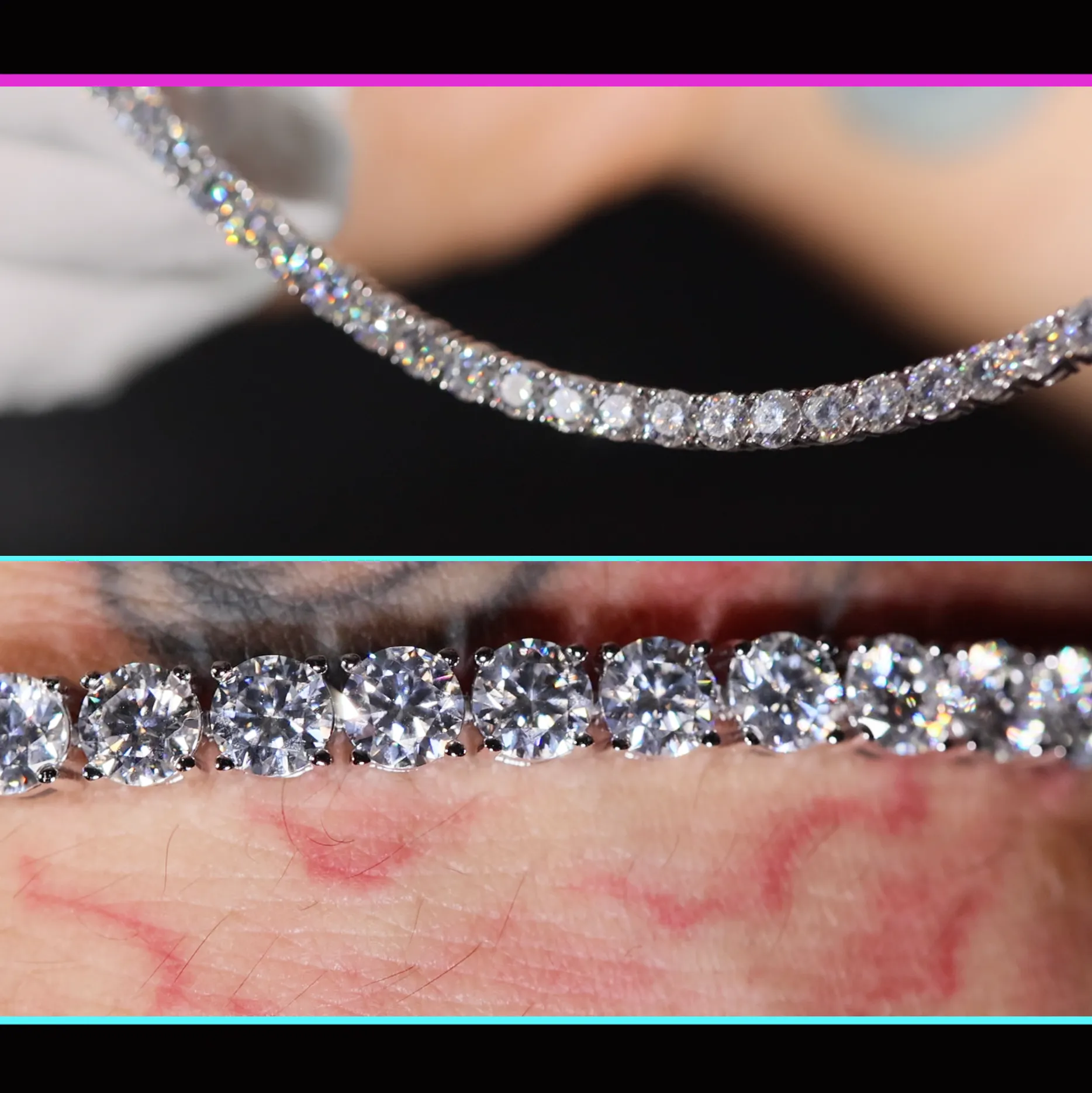 Tennis Chain | Tennis Bracelet | Moissanite Tennis Bracelet | Mens Tennis Bracelet | Womens Tennis Bracelet | Diamond Tennis Bracelet