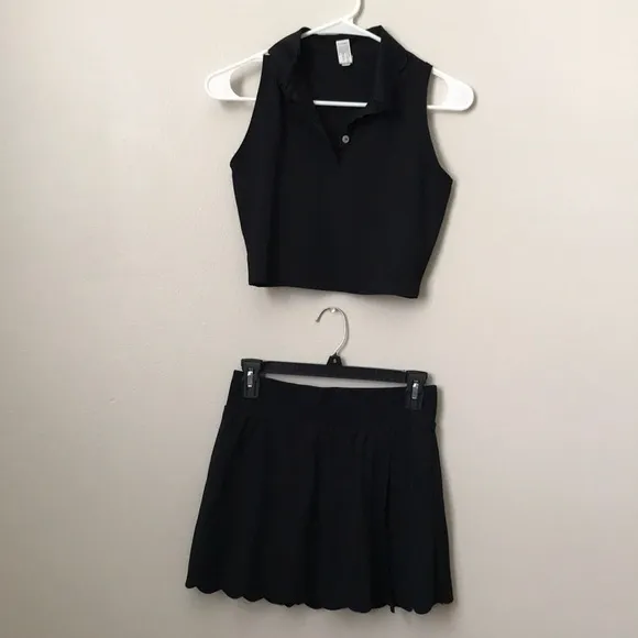 Tennis skirt and top