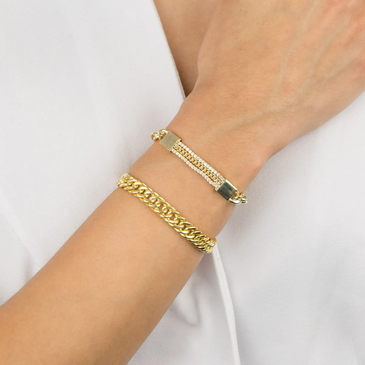 Tennis X Cuban Chain Bracelet