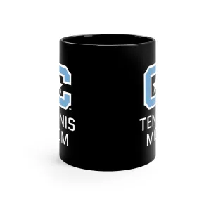 The Citadel Block C Logo, Sports Tennis Mom, Black Mug, 11oz