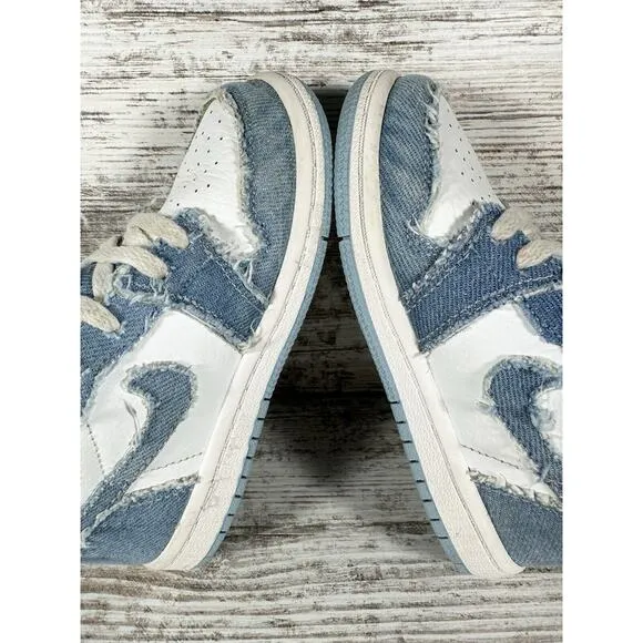 Toddler Nike Air Jordan 1 High OG Denim Blue/White Sneakers Sz 9C
