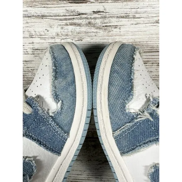 Toddler Nike Air Jordan 1 High OG Denim Blue/White Sneakers Sz 9C