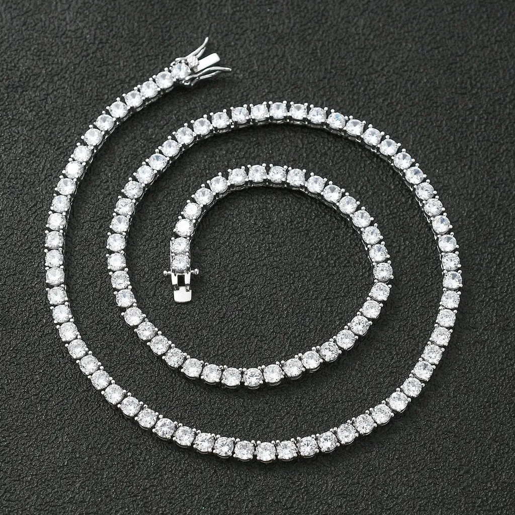 Top Quality CZ Box Clasp Necklace