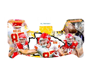 Travis Kelce Custom Visor for Any Full Size Riddell Helmet (Universal Fit)