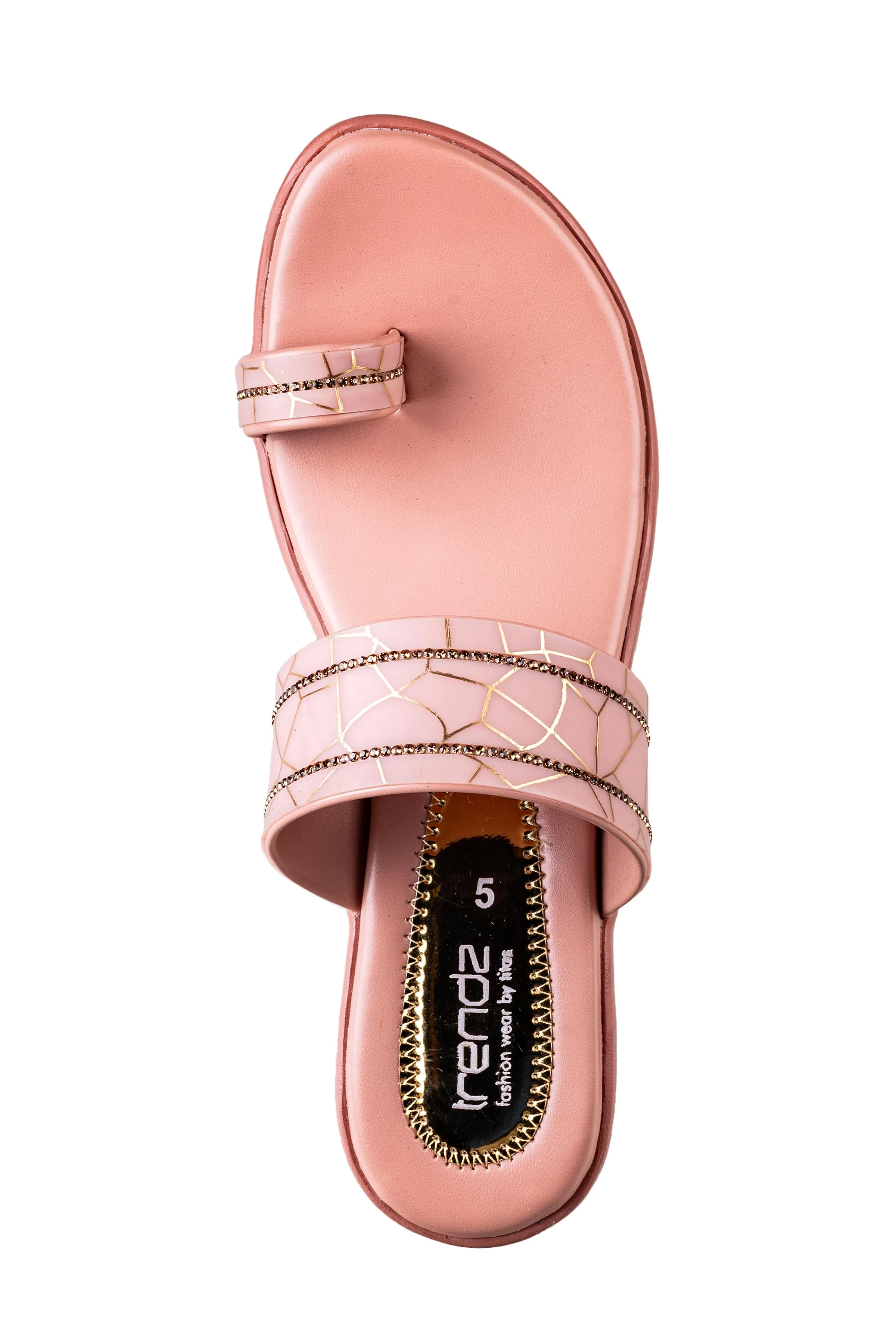 Trendz Ladies Peach Chappal