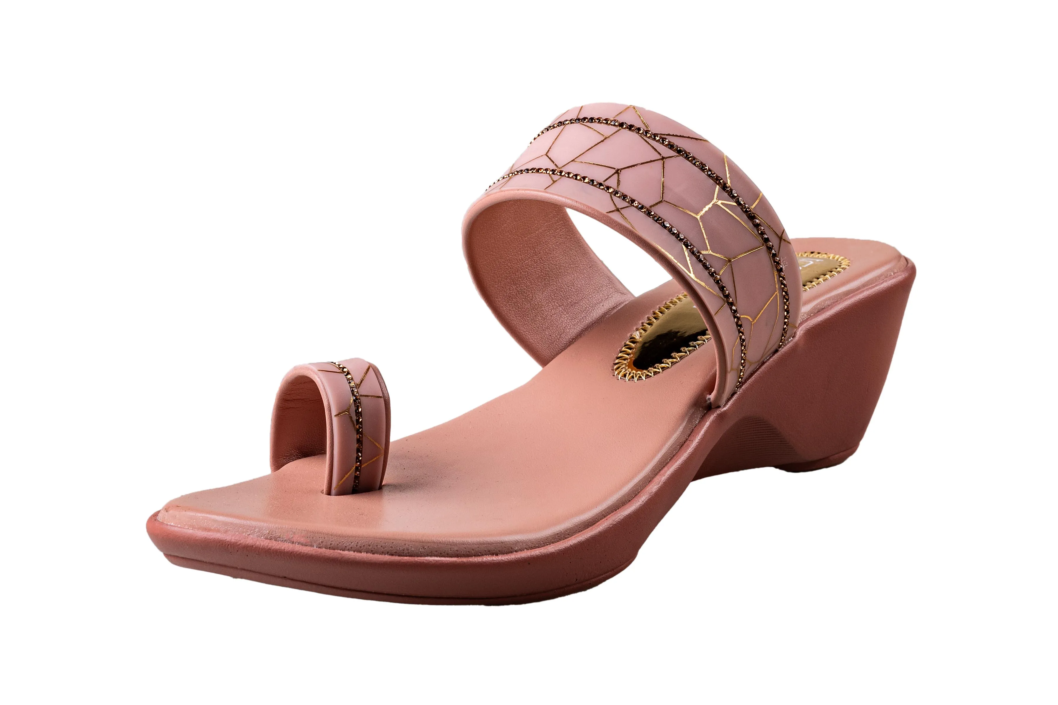 Trendz Ladies Peach Chappal