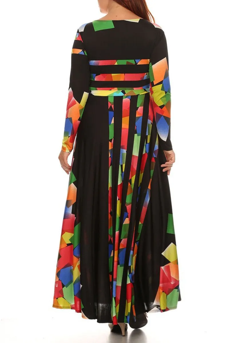 Venezia Design Colorful Weekend Plus Size Dress