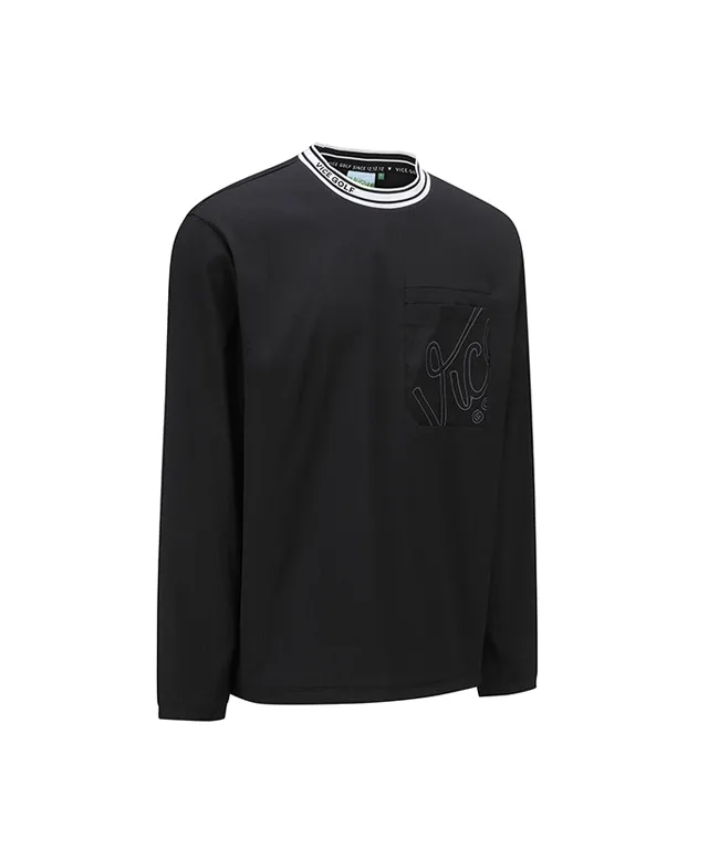 Vice Golf Atelier Men's Pocket Point Crew Neck T-Shirt - Black