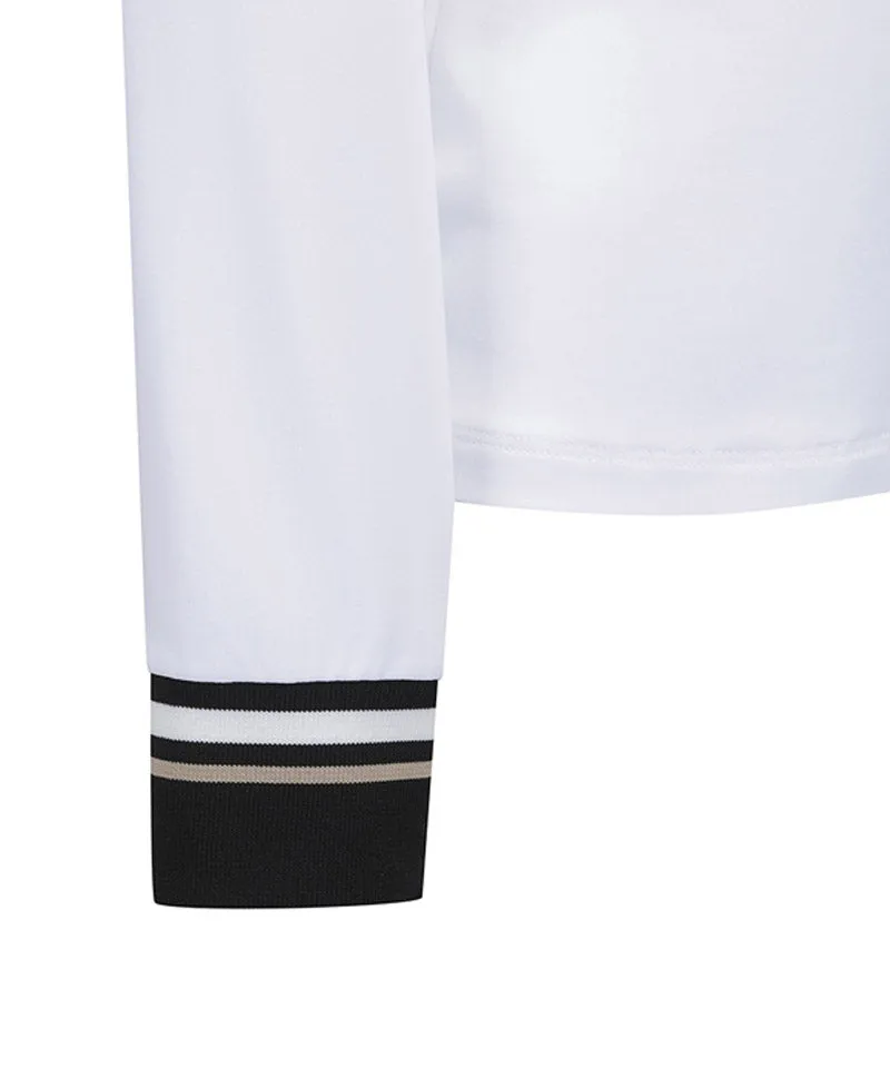 Vice Golf Atelier Women's Back Zip Point Long Sleeve T-Shirt - White