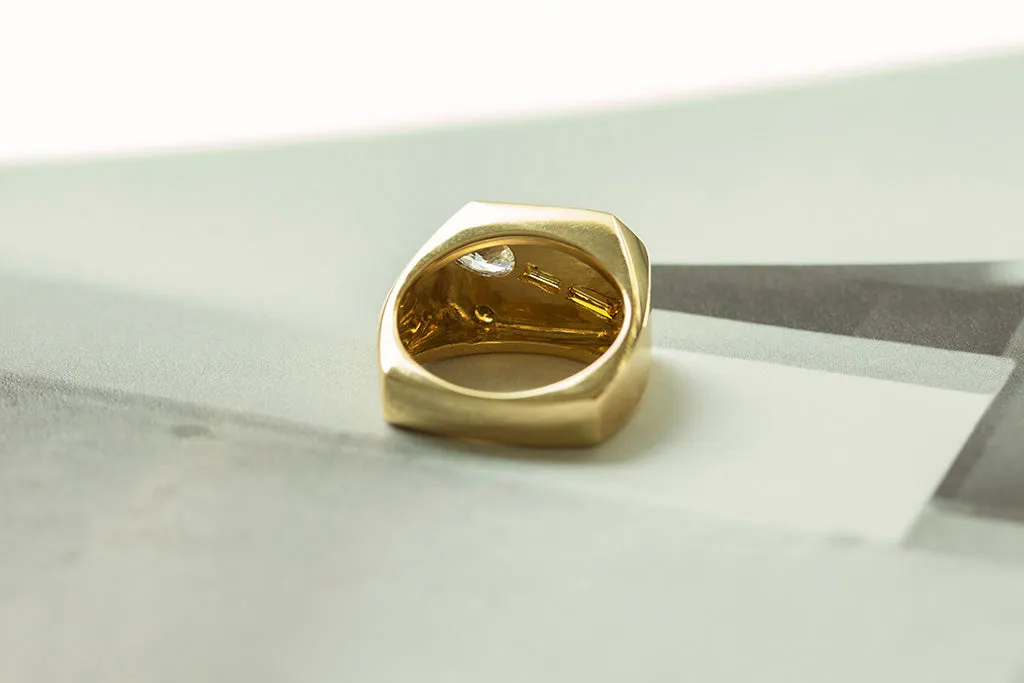 Vintage Diamond 'Tennis Racquet' Ring