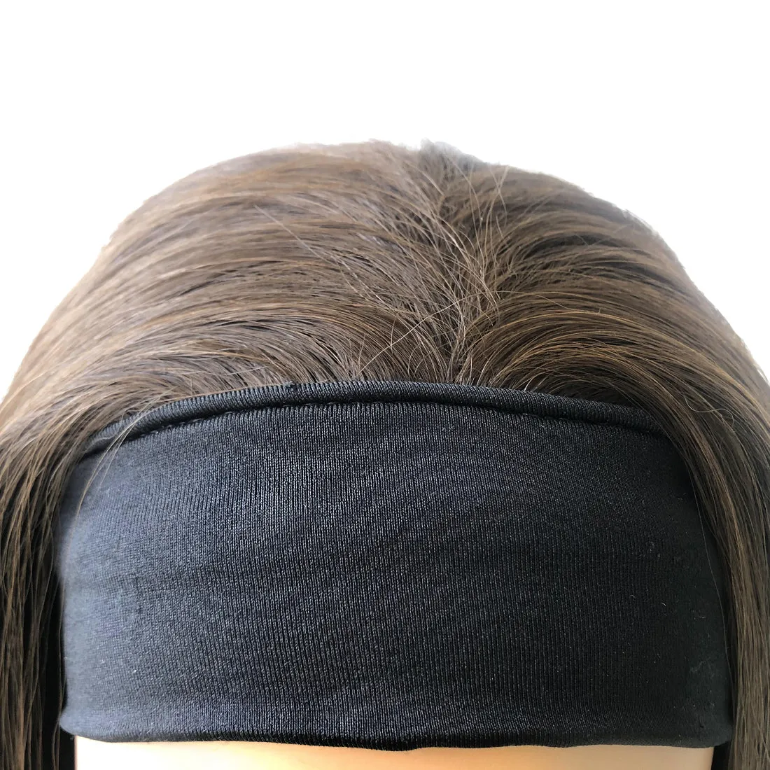 Viviabella Long Headband Wigs for Black Women Natural Looking Synthetic Wig with Headband Heat Resistant
