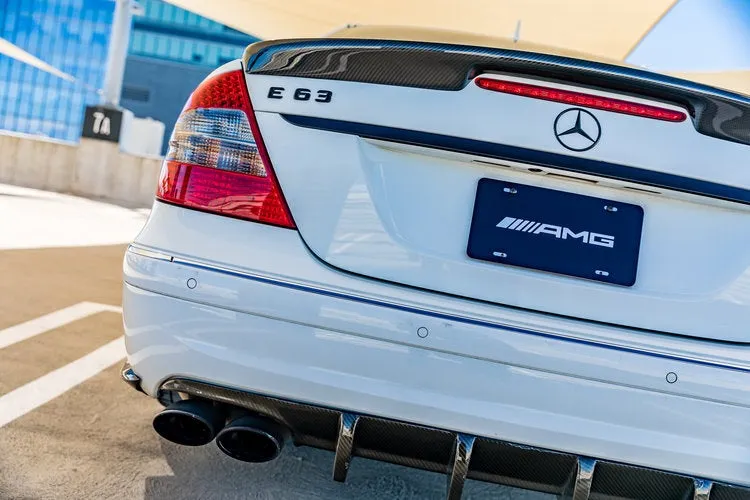 W211 E55 & E63 AMG Euroteck Designed Carbon Fiber Rear 4 fin Diffuser