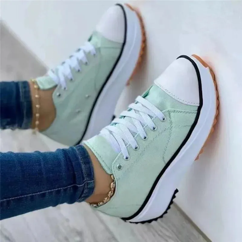 Women Casual Shoes Plus Size Sneakers For Women Platform Sport Shoes Female Lace up Tennis Shoes