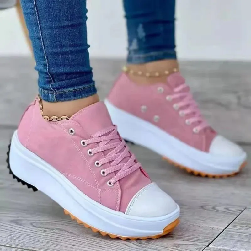 Women Casual Shoes Plus Size Sneakers For Women Platform Sport Shoes Female Lace up Tennis Shoes