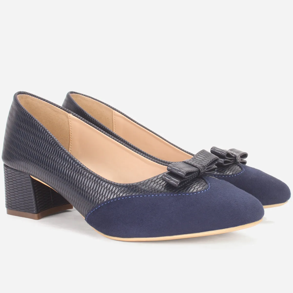 Womens "SKARLET" Round Toe Slide In Court Shoes