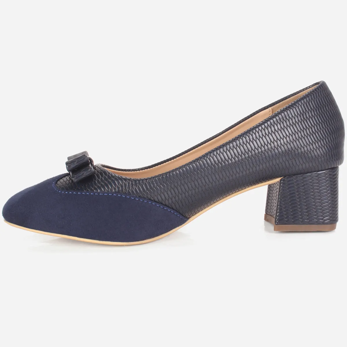 Womens "SKARLET" Round Toe Slide In Court Shoes