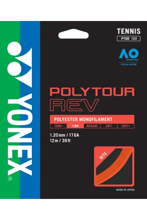 Yonex Polytour REV 120 Tennis Strings [Bright Orange]