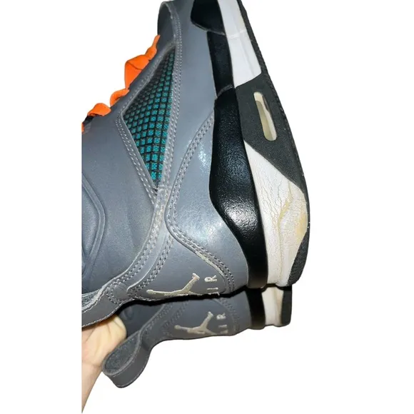 Youth Nike Air Jordan Flight Grey/Black/Teal Sneakers - 6.5Y (Women’s 8)