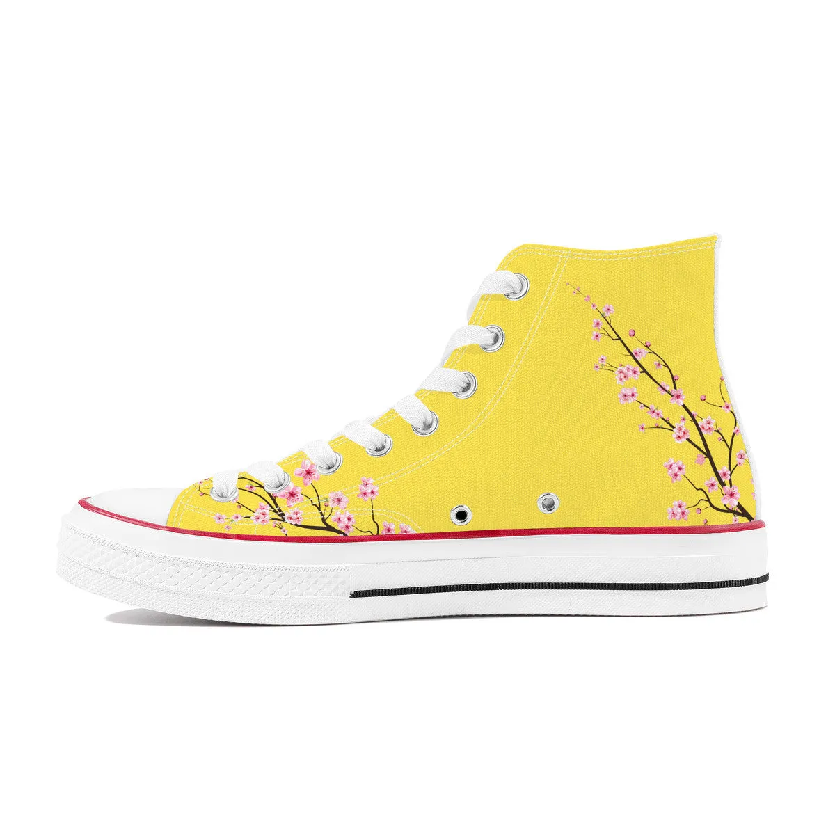 Yuzu Sakura High Top Canvas Shoes