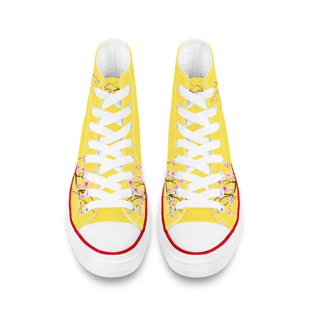 Yuzu Sakura High Top Canvas Shoes