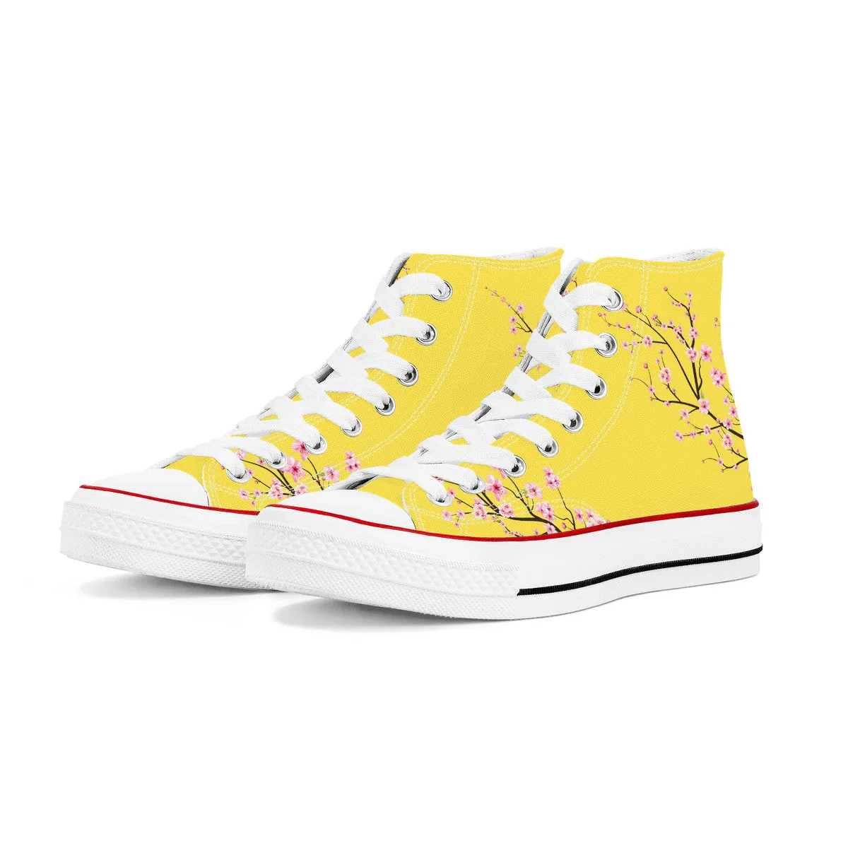 Yuzu Sakura High Top Canvas Shoes