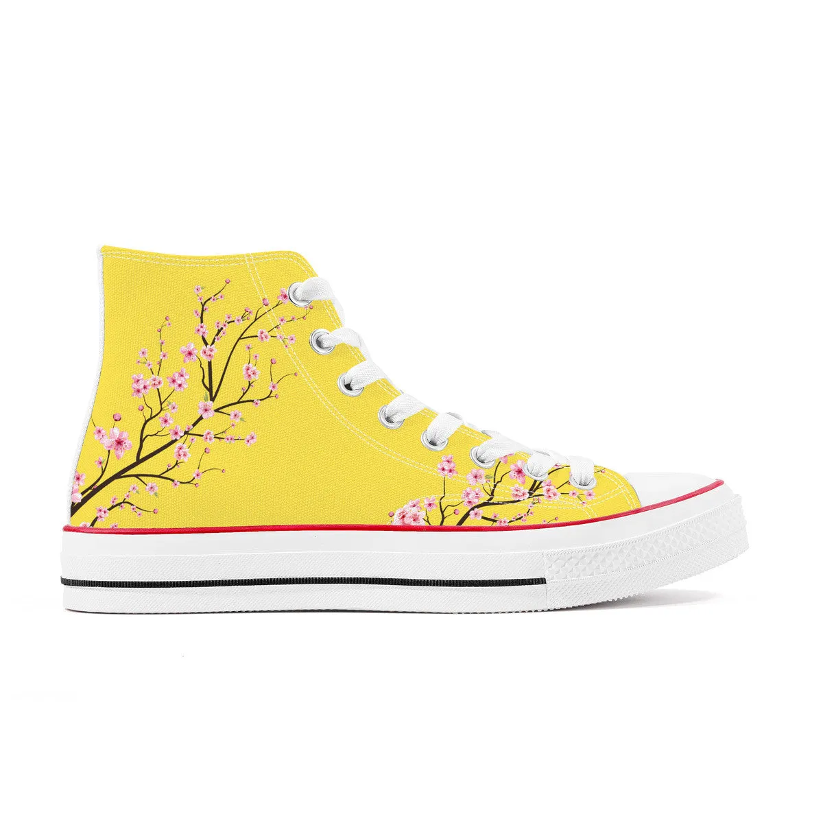 Yuzu Sakura High Top Canvas Shoes