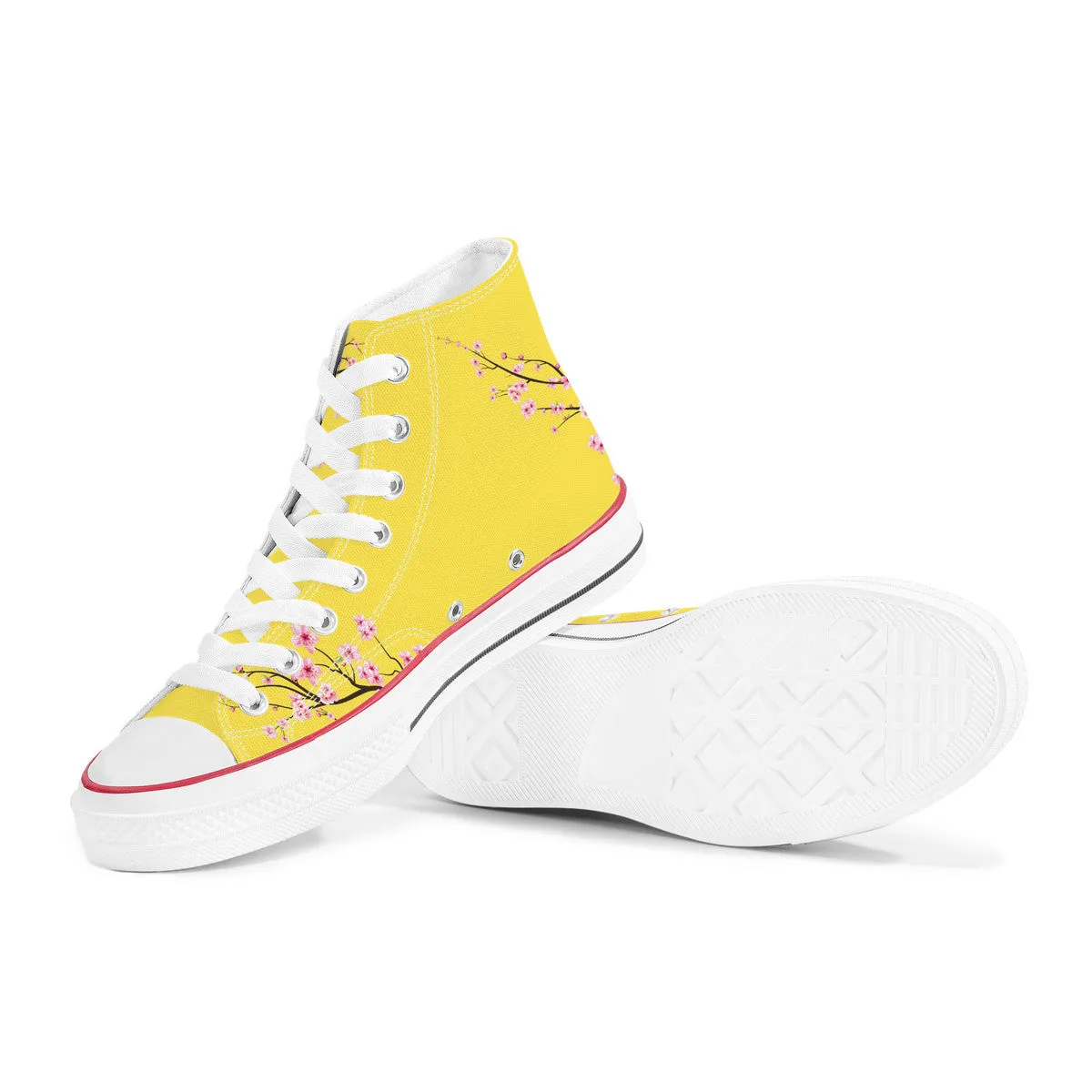 Yuzu Sakura High Top Canvas Shoes