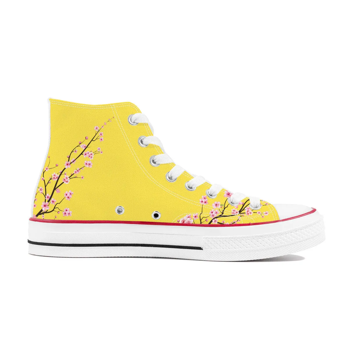 Yuzu Sakura High Top Canvas Shoes